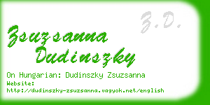 zsuzsanna dudinszky business card
